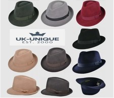 Elegant 100% Wool Trilby Hat