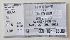 Meat Puppets Concert Ticket Stub October 30, 2011 Old Rock House St. Louis MO