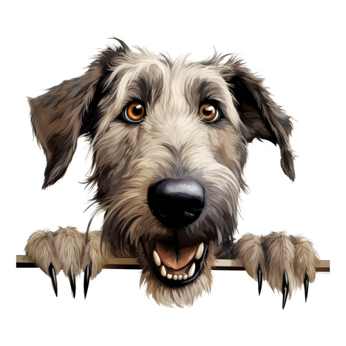 Irish wolfhound sticker 9x9cm - wolfhound,