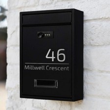 PERSONALISED LETTER BOX POST MAIL BOX WALL MOUNTED POST BOX LOCKABLE WITH CODES