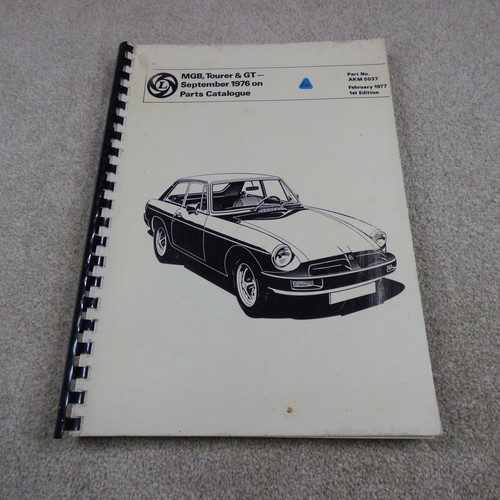 Mgb factory parts catalogue - parts,