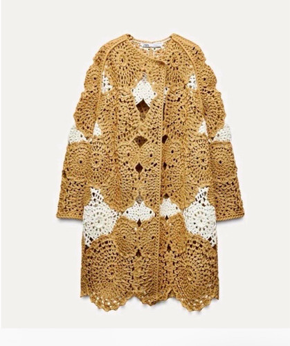 Zara brown white - &, crochet