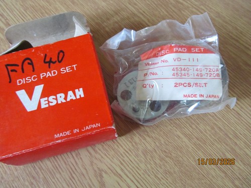 Nos motorcycle disc brake pads - disc,