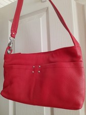 Stone Mountain Red Leather Shoulder Bag Handbag Casual Travel Hols 