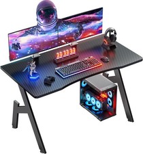 80x50 cm Gaming Desk, A Shaped Computer Desk, Ergonomic Gaming Table, Black
