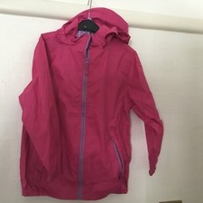 Used Girls Jack in a pack Pink Hooded jacket coat size 7-8 years
