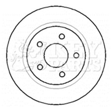 2x Brake Discs Solid For Ford