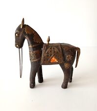 Handmade Horse Figurine Decorated Interior Deco Art Vintage 1960's Collectable