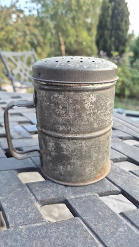 Antique tin flour - tin,