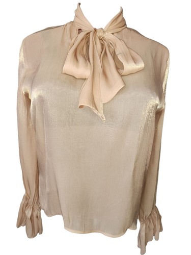 Gold semi sheer organza