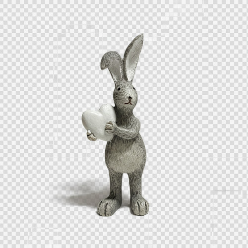 Grey bunny rabbit figure - bunny,