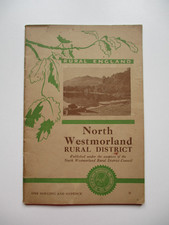 C1950 NORTH WESTMORLAND RURAL DISTRICT Guide APPLEBY Kirkby Stephen LYVENNET Map