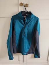 Rab Jumper Womens 12 Teal Polartec Power Stretch Zip Top Mid Layer