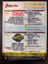 V FESTIVAL 2002 TRAVIS | ORIGINAL MAGAZINE ADVERT 8X11" M240