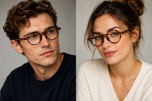 Unisex round tortoise shell - unisex,