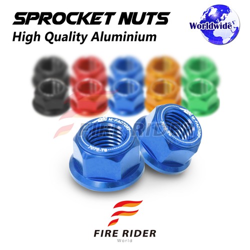 Blue rear sprocket nuts - blue, m10
