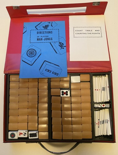 Vintage mahjong set - set, with