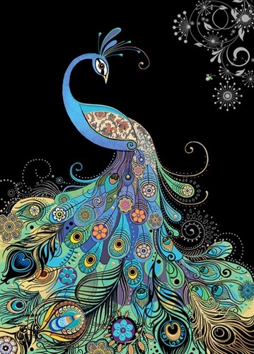 Bug art elegant peacock - bug,