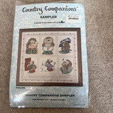 Vintage COUNTRY COMPANIONS SAMPLER Counted Cross Stitch Kit - NEW