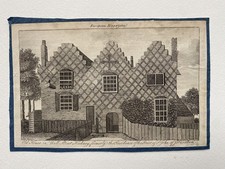 Sweet Little Late Georgian Print 1830 View Of A House In Well Street Hackney 