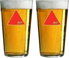 2x Bass Ale One Pint 20oz Beer
