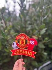 football  cake topper personalised name and age 