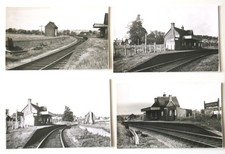 4 photo prints of CARISBROOKE STATION (Isle of Wight) –– job lot