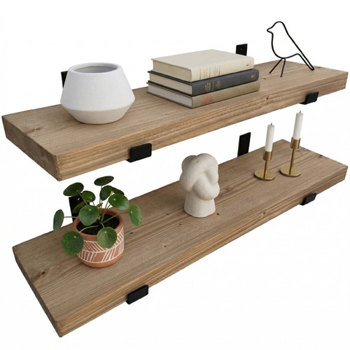 Wooden board wall shelf - wooden,