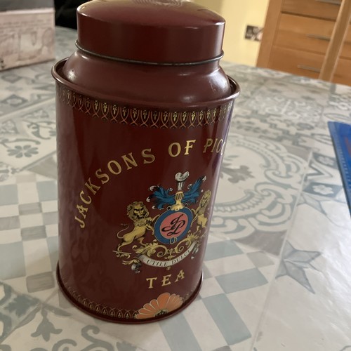 Advertising tea tin caddy - advertising,