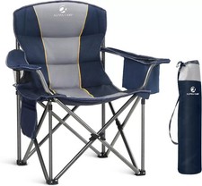ALPHA CAMP Camping Chairs for Adults Heavy Duty Camping Chair Up to 200 kg Fold 