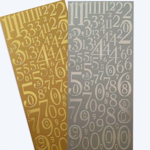 Card making number stickers - card,