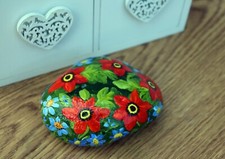 Hand painted stone keepsake - stone,