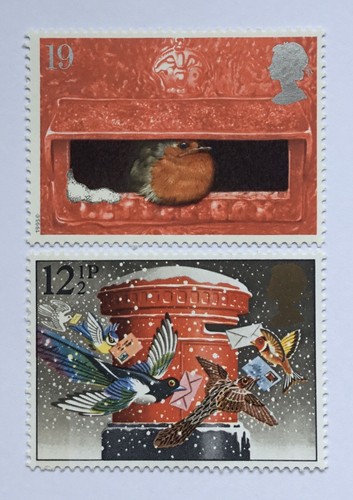 Christmas post boxes snow - christmas,