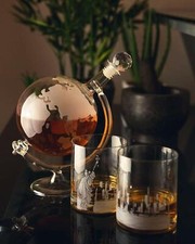 Glass globe decanter - decanter, kitchen