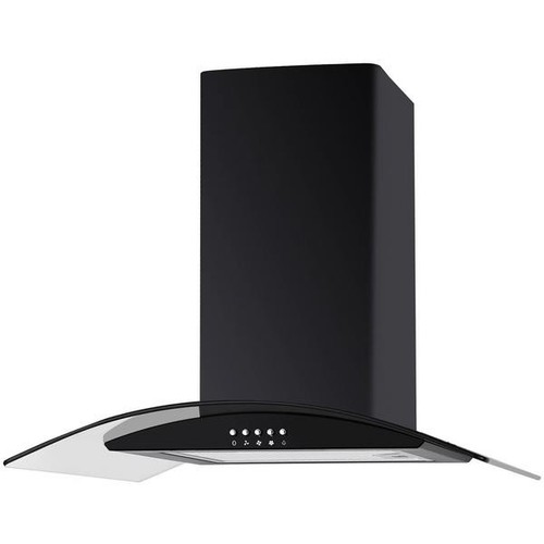 Cooker hood black curved glass - hood,