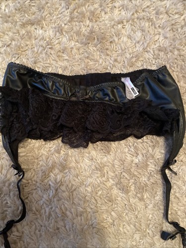 New faux leather lace - &,