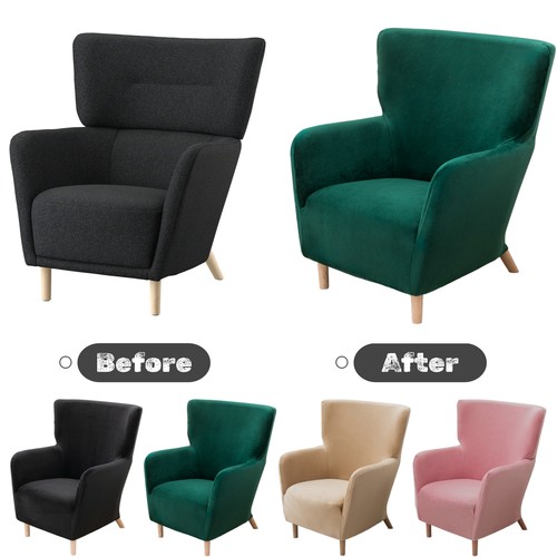 Stretch velvet chair armchair - velvet,
