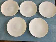 5 x Raynaud Limoges Macao Sablé Collection  plates flat 12.2"  mat glaze band