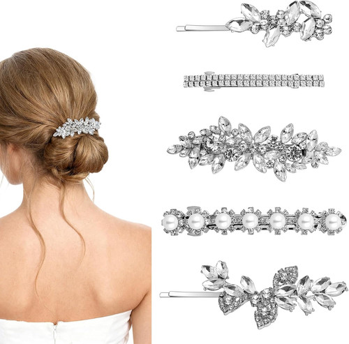 5pcs diamante hair - diamante,