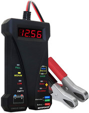 MOTOPOWER 12V Digital Battery Tester Voltmeter and Alternator Charging System