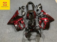 Black Red Flame Fairing Kit for Honda CBR600F4i 2004-2007 ABS Injection Bodywork