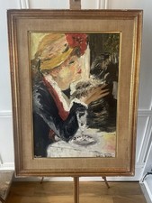 Oil On Canvas Framed Part Of Luncheon Of The Boating Party After Renoir