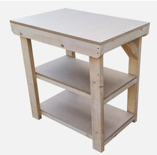 Industrial Wooden Work Bench