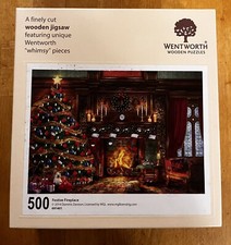 Wentworth Wooden Christmas Jigsaw 500 piece 'Festive Fireplace' whimsy pieces