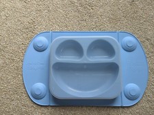 Mini Easymat blue Toddler Suction Feeding Plate