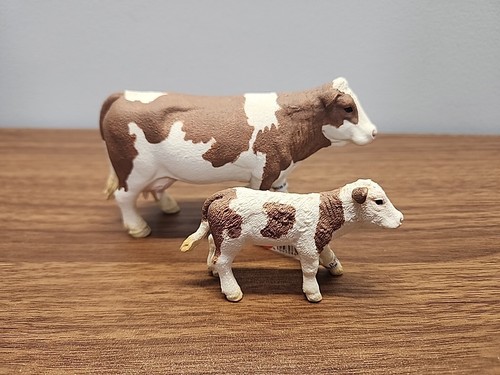 Schleich simmental cow baby - &,