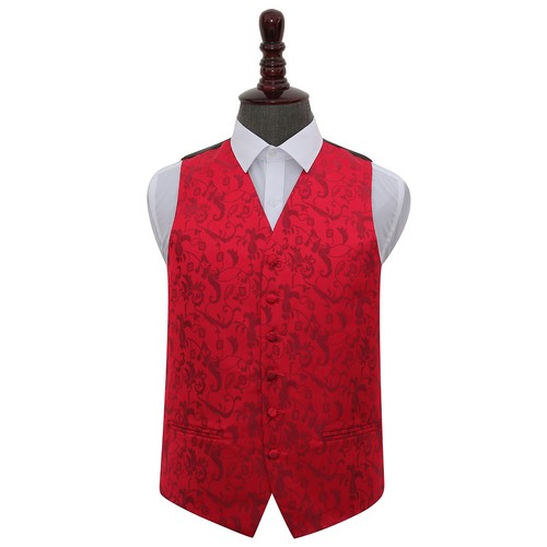 Burgundy waistcoat woven - waistcoat,