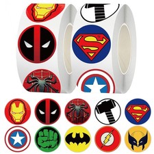 500pcs/Roll Marvel Heroes Logo