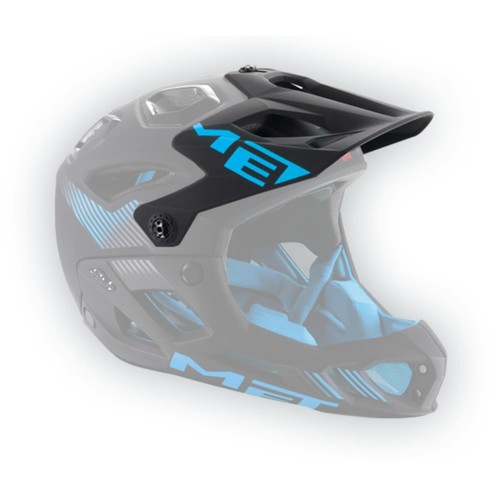 Met parachute visor black cyan - met,