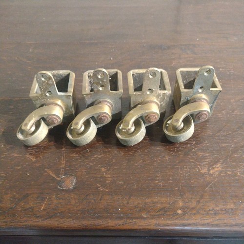 Brass furniture castor set - castor,